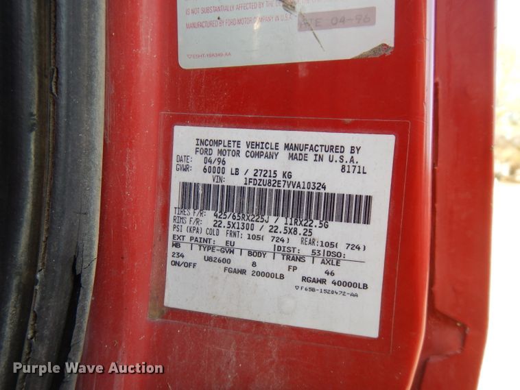 image for item FW9906 1997 Ford LT8000  ready mix truck