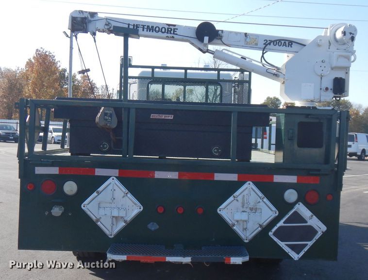 image for item FW9908 2011 Peterbilt 337  flatbed truck with crane