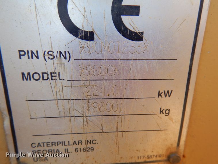 image for item HD9157 1999 Caterpillar 980G  wheel loader