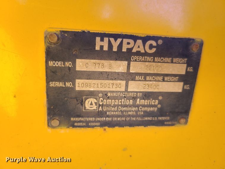 image for item HE9928 Hypac C778B  vibratory double drum roller