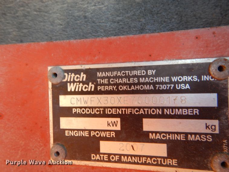 image for item DH0550 2007 Ditch Witch FX30  vacuum excavator