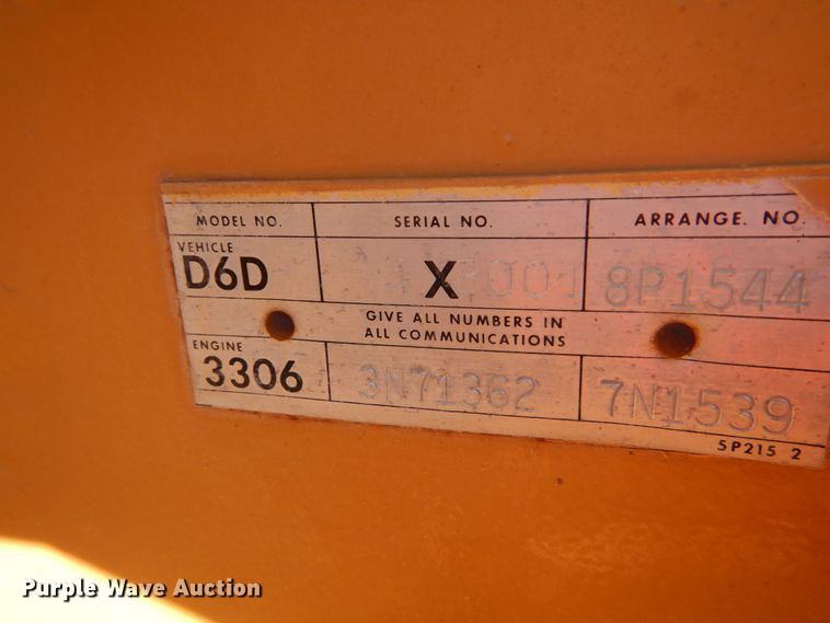 image for item DH0559 1978 Caterpillar D6D  cable plow