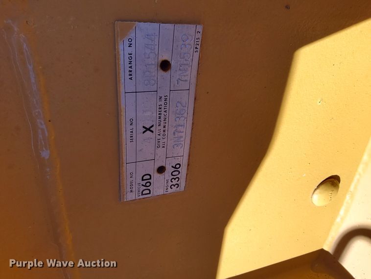 image for item DH0559 1978 Caterpillar D6D  cable plow