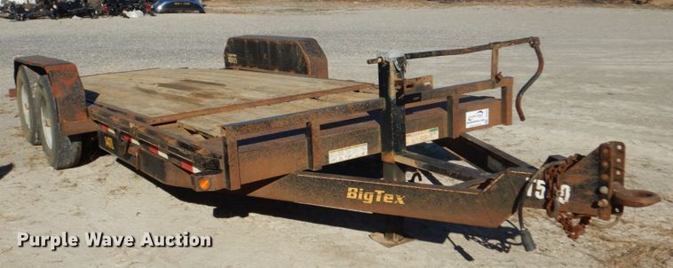 image for item DH0563 2012 Big Tex 14TL-20BK tilt deck equipment trailer