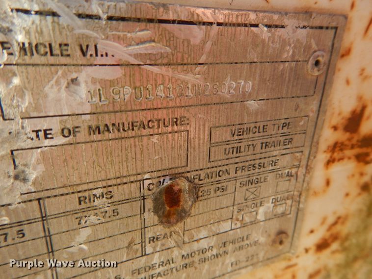 image for item DH0566 2011 Larson reel trailer