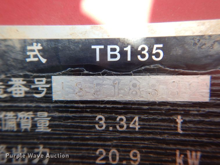 image for item DH0567 2006 Takeuchi TB135  mini excavator