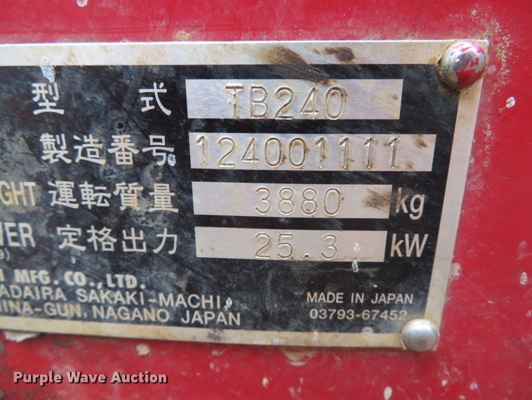 image for item DH0596 Takeuchi TB240  mini excavator