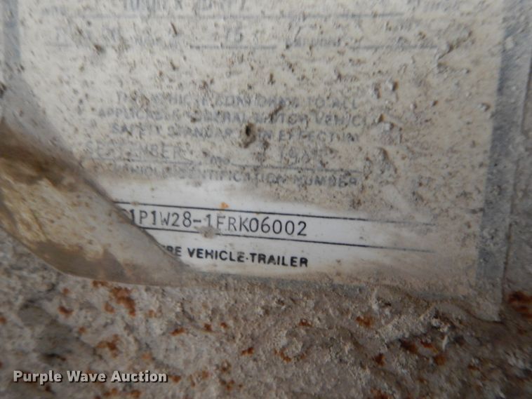 image for item DI1070 1985 East push ejection trailer