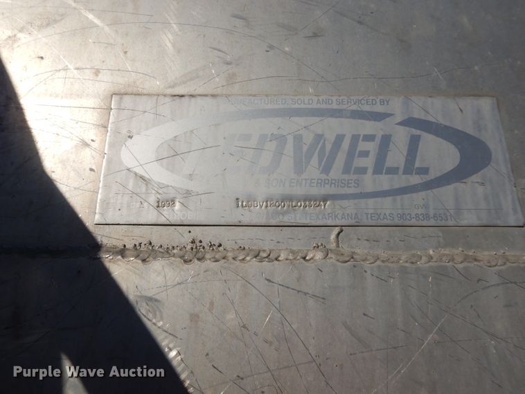 image for item DI8115 1992 Ledwell feed delivery trailer