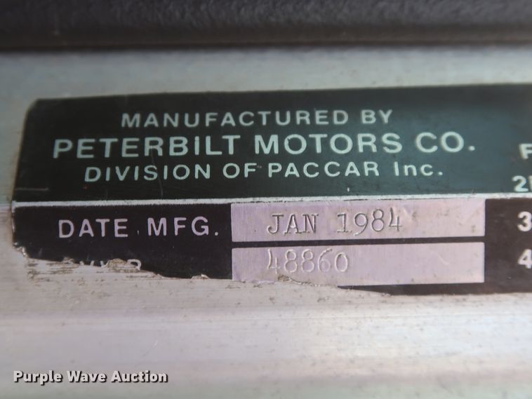 image for item DJ1819 1984 Peterbilt 362  semi truck