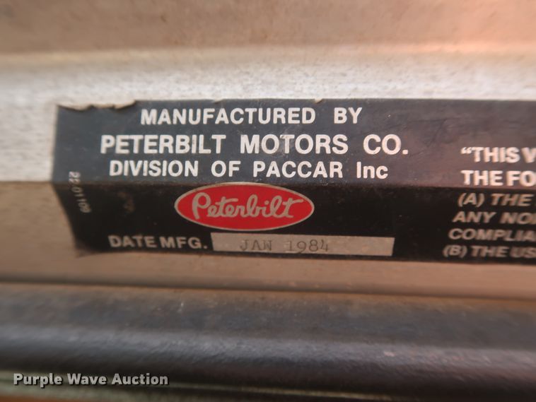image for item DJ1819 1984 Peterbilt 362  semi truck