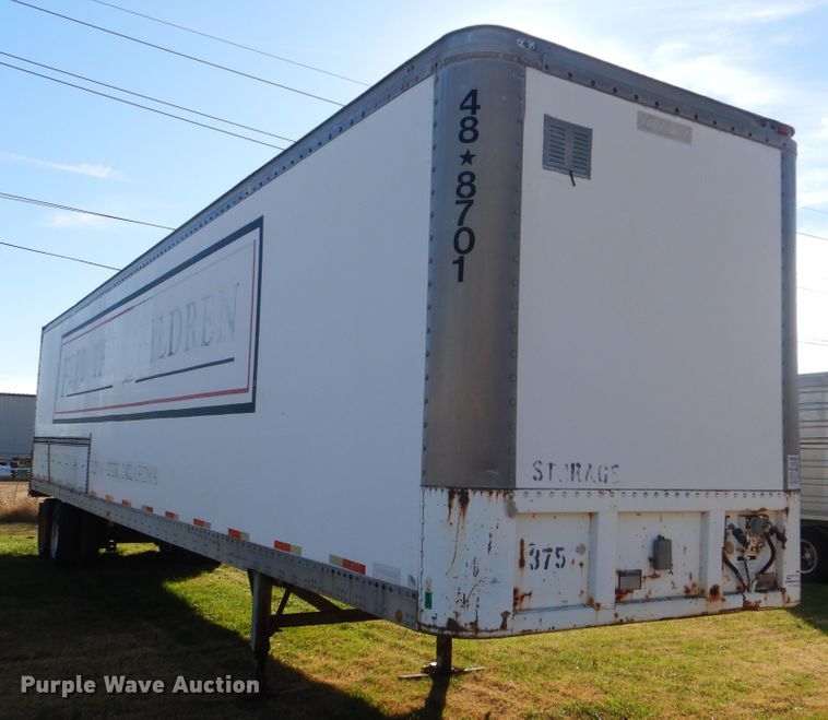 image for item DJ8551 1987 Fruehauf FPX-F2-48 dry van trailer