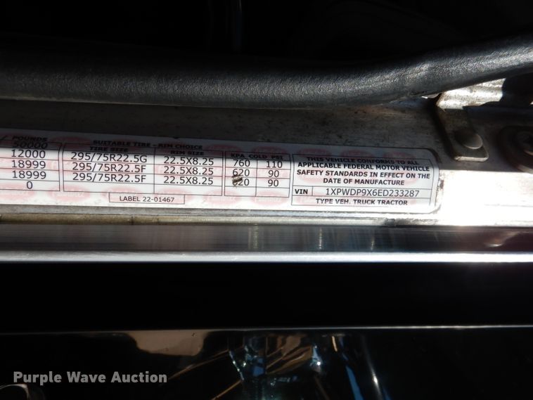 image for item DJ8813 2014 Peterbilt 388  semi truck