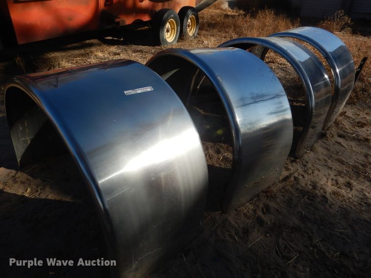 image for item FA9451 (4) Kenworth stainless steel truck fenders