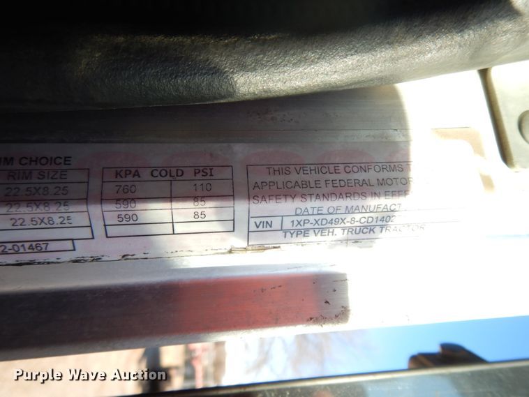 image for item GK9609 2012 Peterbilt 389  semi truck