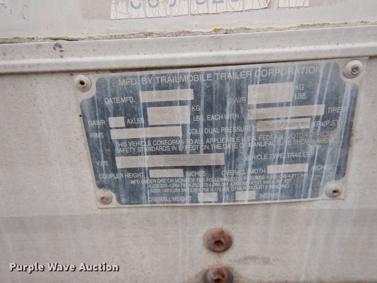 image for item HD9228 1999 Trailmobile dry van trailer