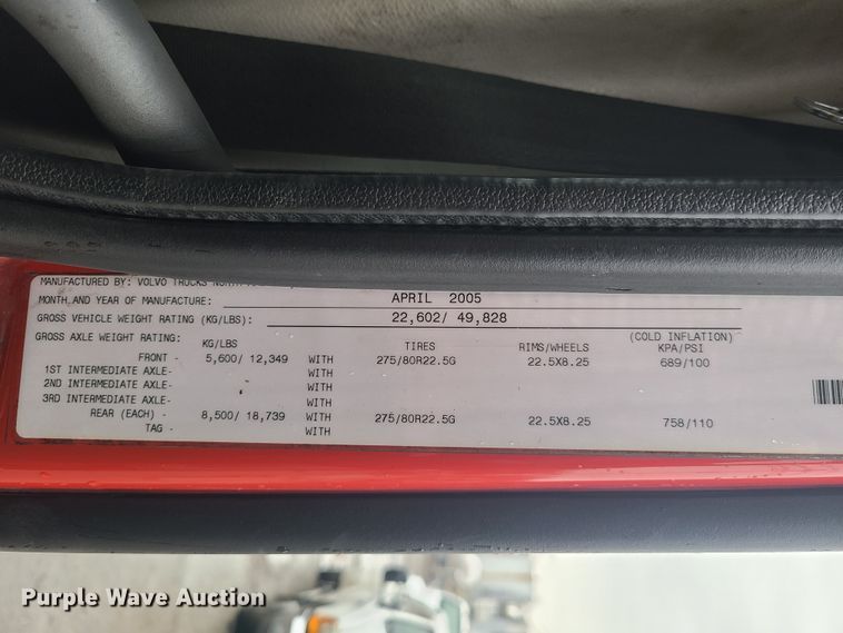 image for item HM9391 2006 Volvo VNL  semi truck