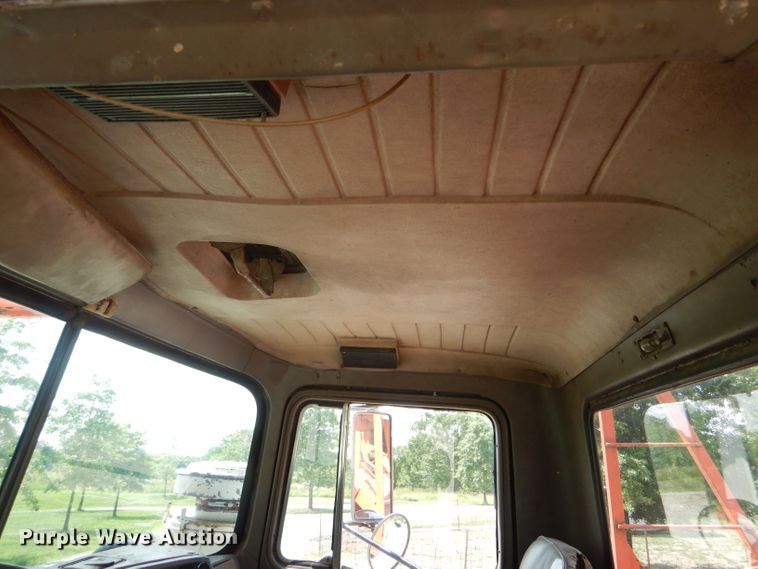 image for item HM9676 1979 Mack R686ST  flatbed truck with Big John tree transplanter