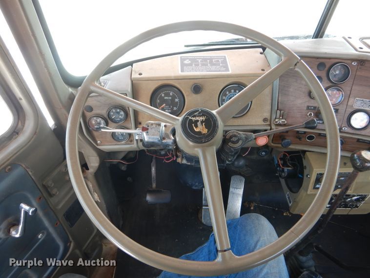 image for item HM9676 1979 Mack R686ST  flatbed truck with Big John tree transplanter