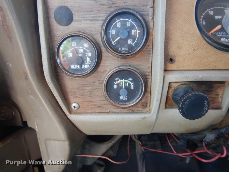 image for item HM9676 1979 Mack R686ST  flatbed truck with Big John tree transplanter