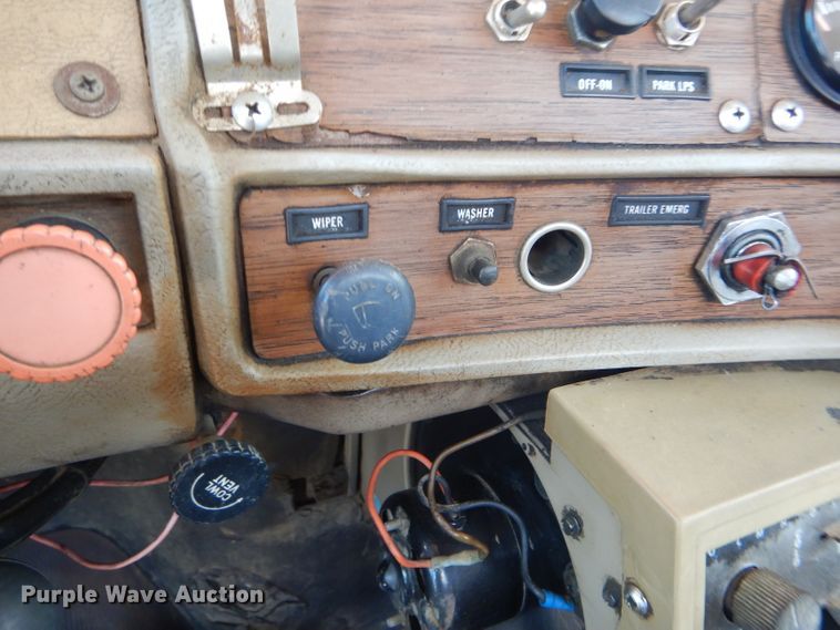 image for item HM9676 1979 Mack R686ST  flatbed truck with Big John tree transplanter