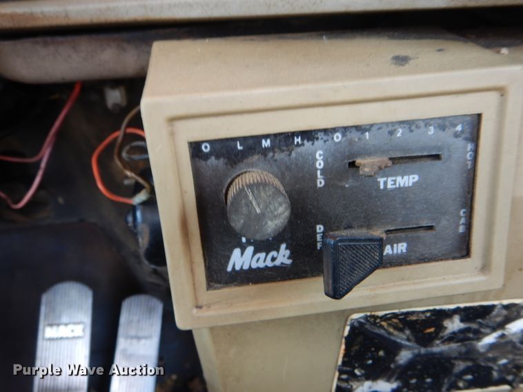 image for item HM9676 1979 Mack R686ST  flatbed truck with Big John tree transplanter