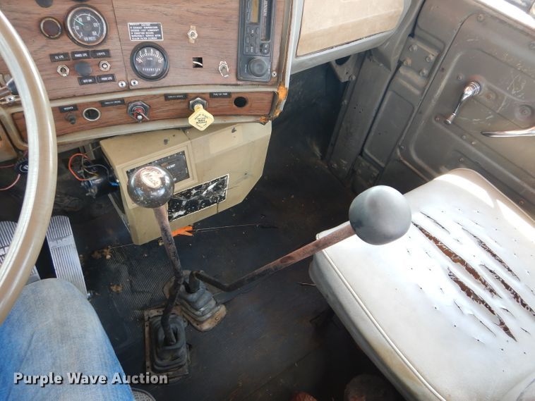 image for item HM9676 1979 Mack R686ST  flatbed truck with Big John tree transplanter