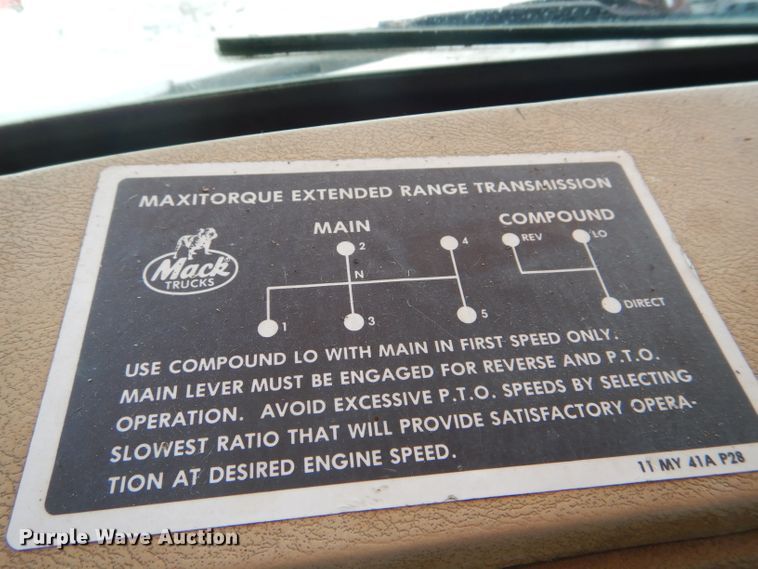 image for item HM9676 1979 Mack R686ST  flatbed truck with Big John tree transplanter