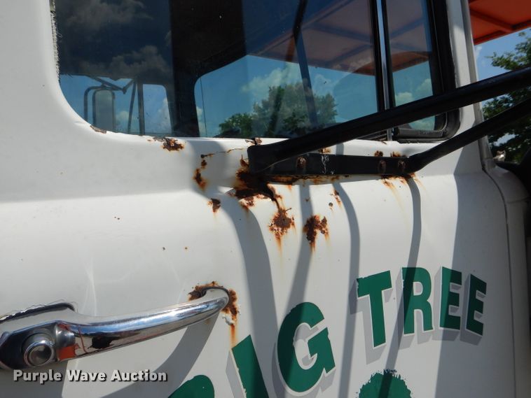 image for item HM9676 1979 Mack R686ST  flatbed truck with Big John tree transplanter