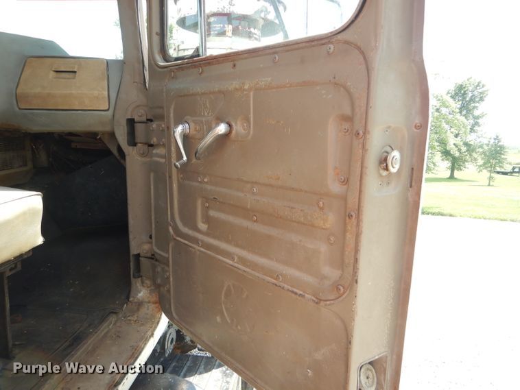 image for item HM9676 1979 Mack R686ST  flatbed truck with Big John tree transplanter