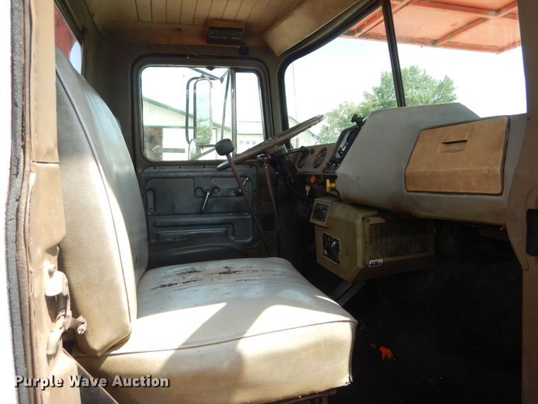 image for item HM9676 1979 Mack R686ST  flatbed truck with Big John tree transplanter