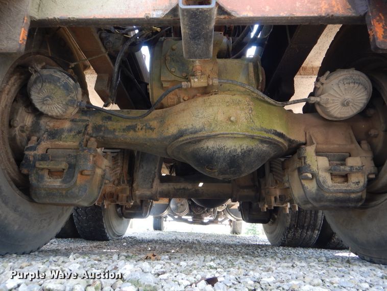 image for item HM9676 1979 Mack R686ST  flatbed truck with Big John tree transplanter