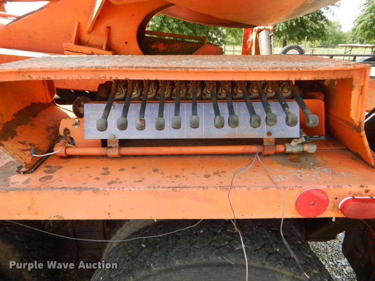 image for item HM9676 1979 Mack R686ST  flatbed truck with Big John tree transplanter