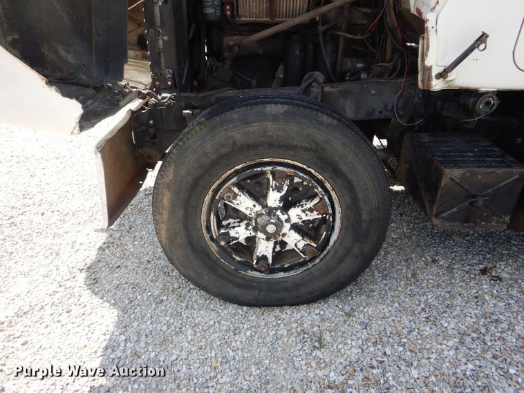 image for item HM9676 1979 Mack R686ST  flatbed truck with Big John tree transplanter