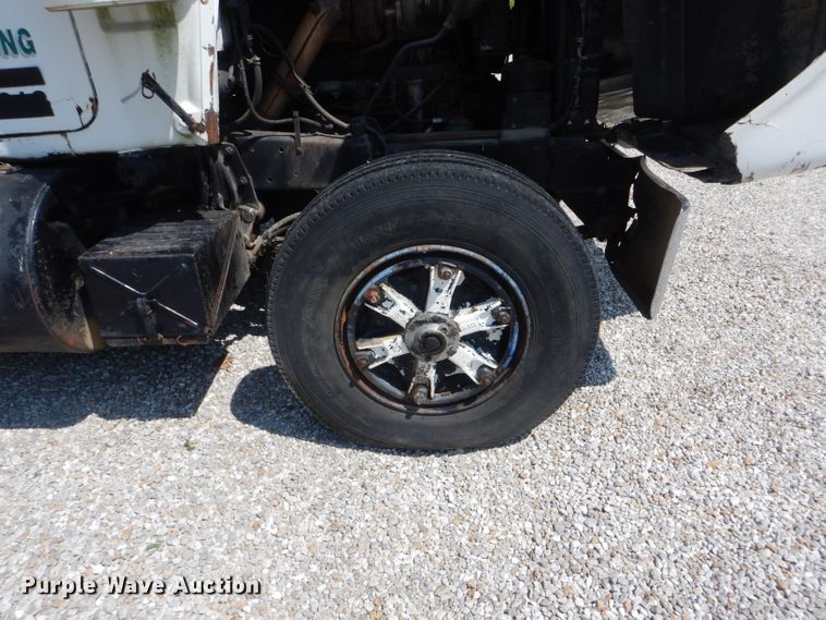 image for item HM9676 1979 Mack R686ST  flatbed truck with Big John tree transplanter