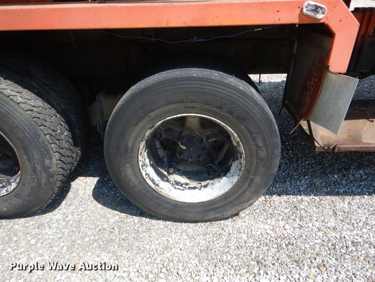 image for item HM9676 1979 Mack R686ST  flatbed truck with Big John tree transplanter