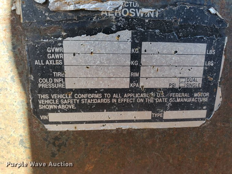 image for item HW9528 2005 Aeroswint silage trailer