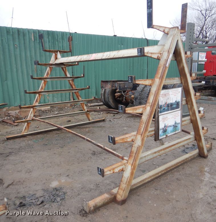 Double sided pipe rack in Tulsa, OK | Item AE9528 sold | Purple Wave
