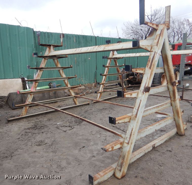 Double sided pipe rack in Tulsa, OK | Item AE9529 sold | Purple Wave