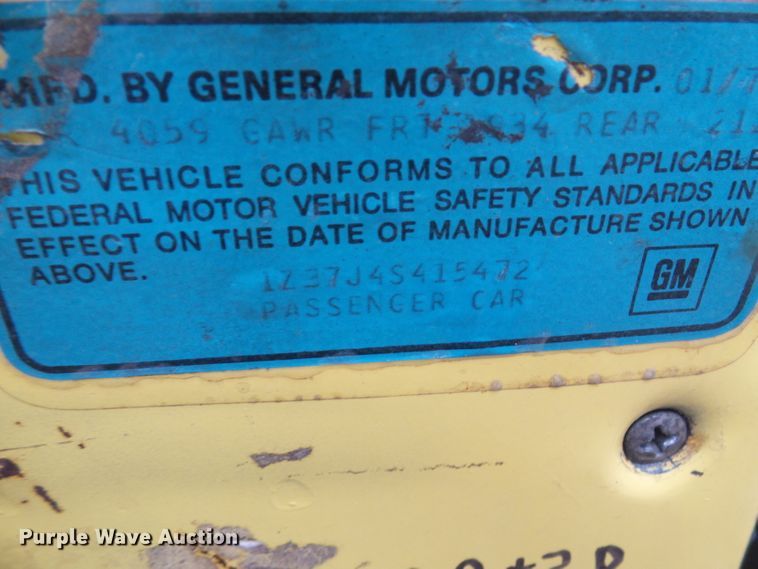 image for item DC2854 1974 Chevrolet Corvette Stingray