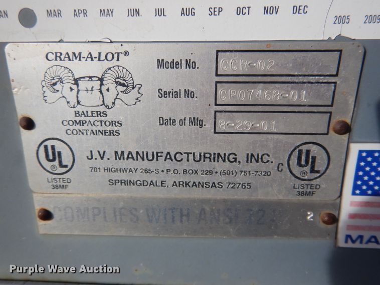 image for item DG4658 Cram-A-Lot refuse compactor