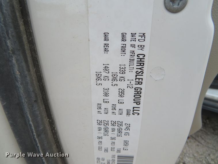 image for item DH0598 2012 Dodge Grand Caravan  van