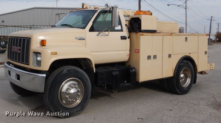 image for item DI1069 1997 GMC TopKick  utility truck with crane