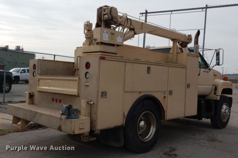 image for item DI1069 1997 GMC TopKick  utility truck with crane