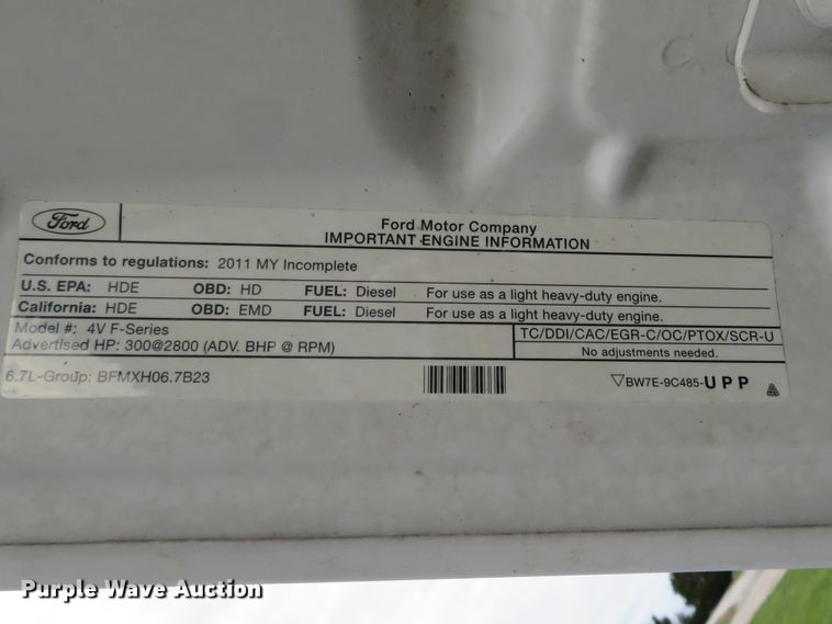 image for item DI3906 2011 Ford F550 Super Duty XL  chip bed truck