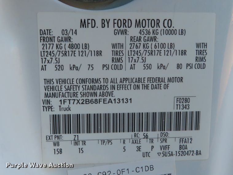 image for item DI3920 2015 Ford F250 Super Duty XL  SuperCab pickup truck