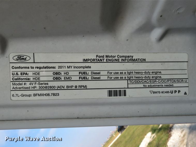 image for item DI3956 2011 Ford F450 Super Duty XL  dump truck