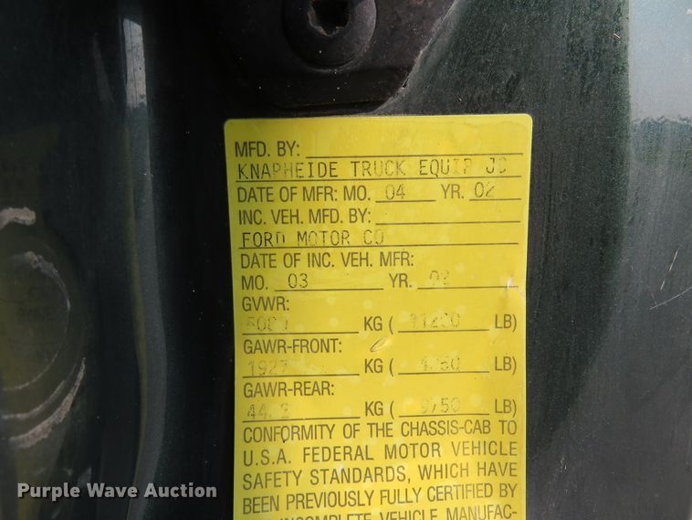 image for item DI3958 2002 Ford F350 Super Duty XL  dump flatbed pickup truck