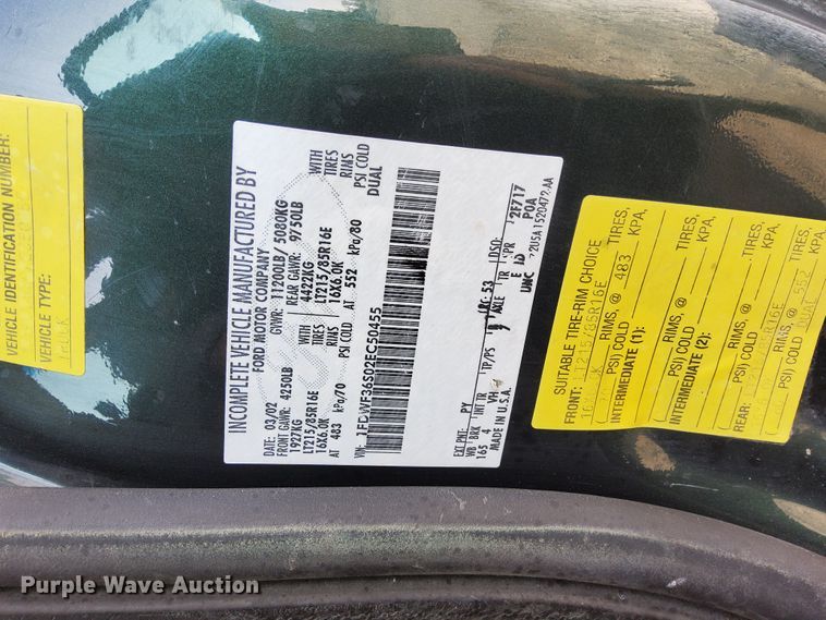 image for item DI3958 2002 Ford F350 Super Duty XL  dump flatbed pickup truck