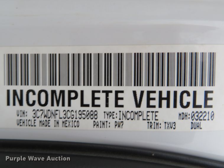 image for item DI3978 2012 Dodge Ram 5500HD  Crew Cab flatbed truck